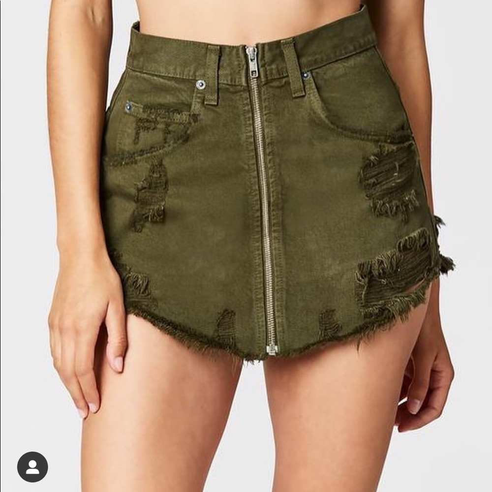 CARMAR Denim Beatrice Zip Front Skirt